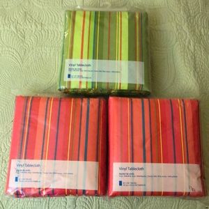 Lot of Three Vinyl Table Cloths.